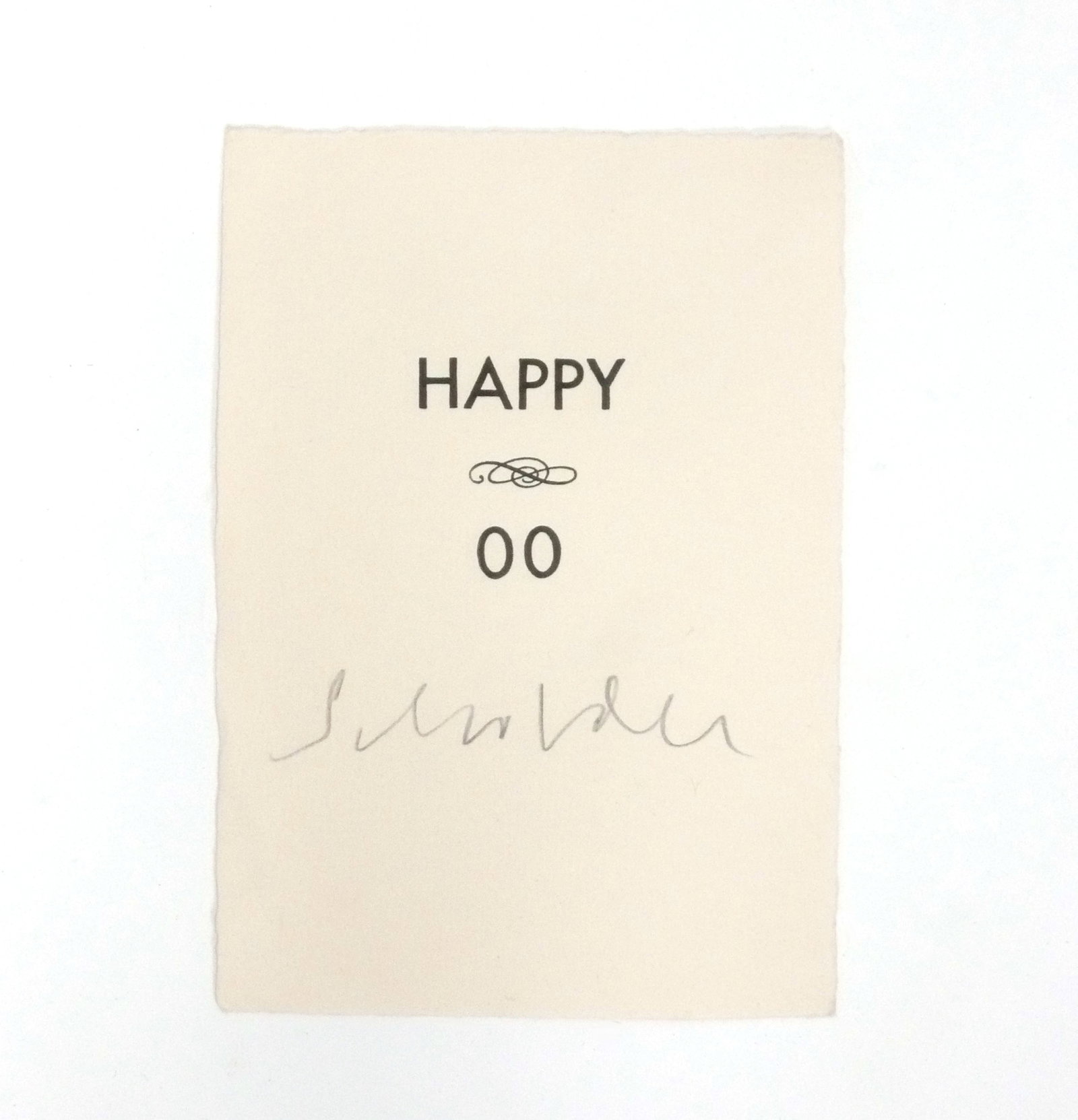 Happy New Year 2000 Millennial Lithograph Hand Signed by Fritz Scholder (1 of 2)