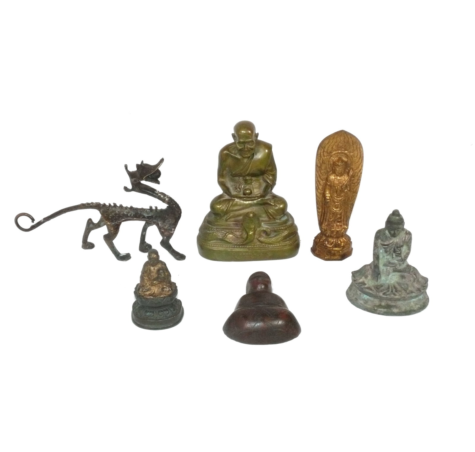 Group of Six Asian Bronze Figurines (1 of 7)