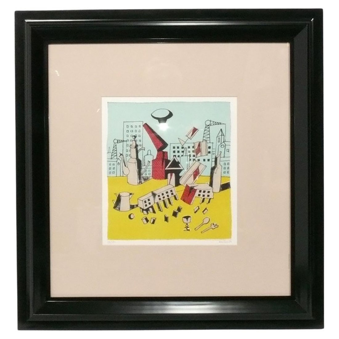 Aldo Rossi Italian Color Lithograph Mid Century Abstract Architecture (1 of 4)