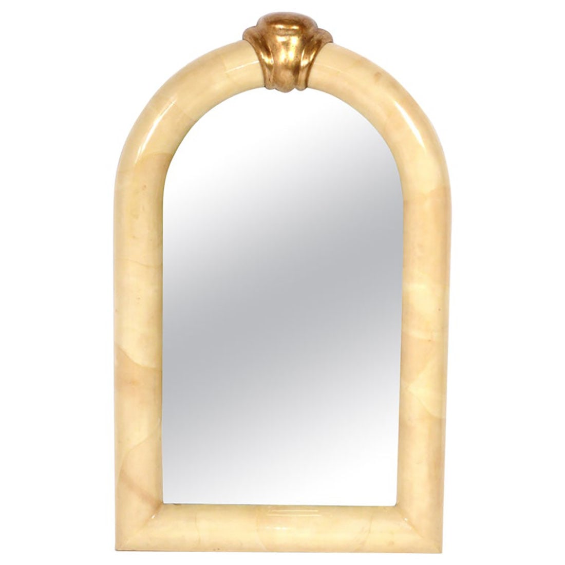 Karl Springer Style Large Scale Goatskin Mirror (1 of 5)