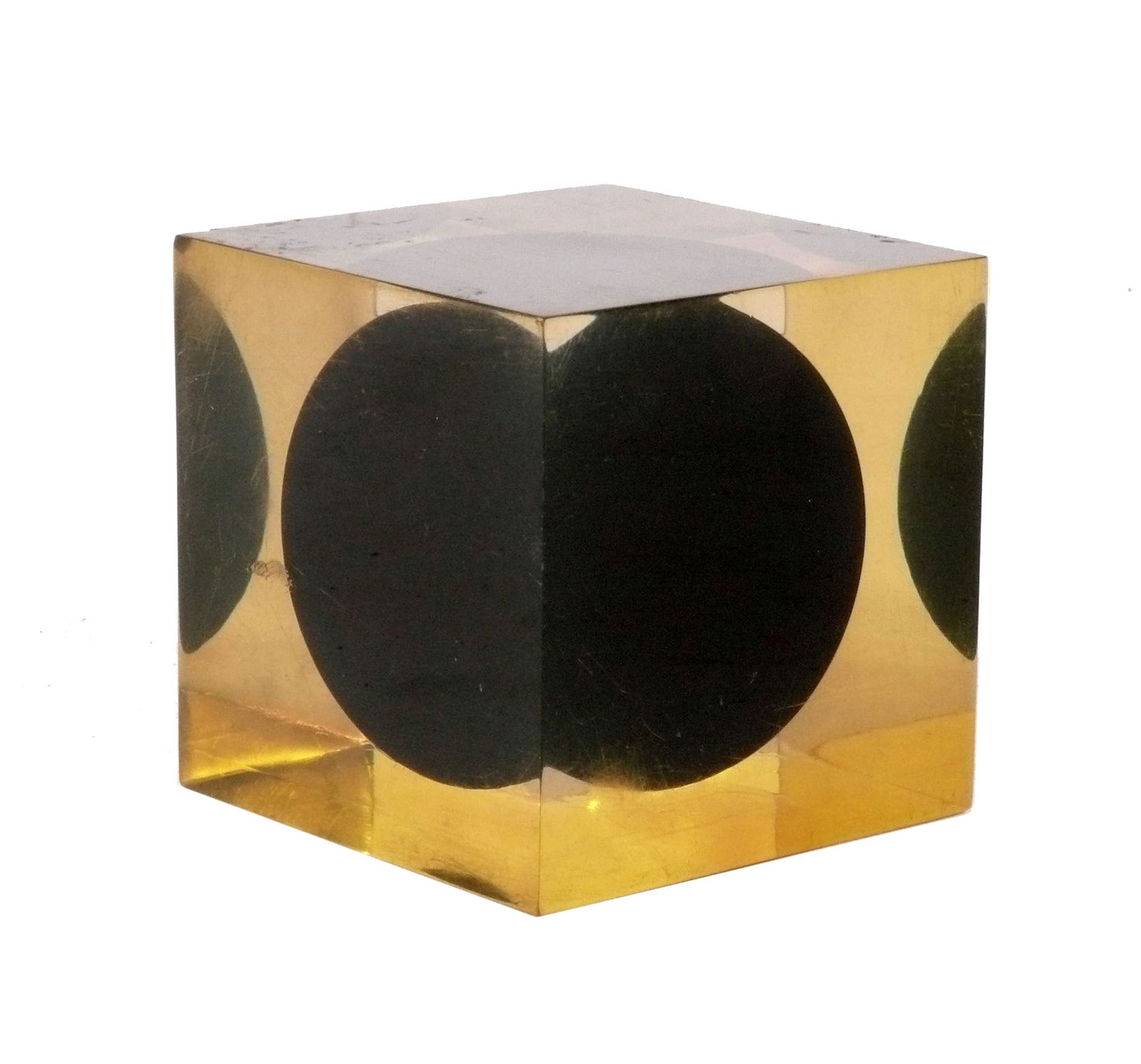 Enzo Mari Lucite Cube Sculpture (1 of 5)
