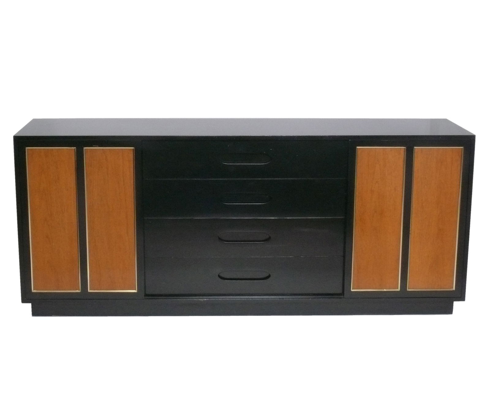 Harvey Probber Mahogany and Brass Credenza Storage Cabinet (1 of 9)