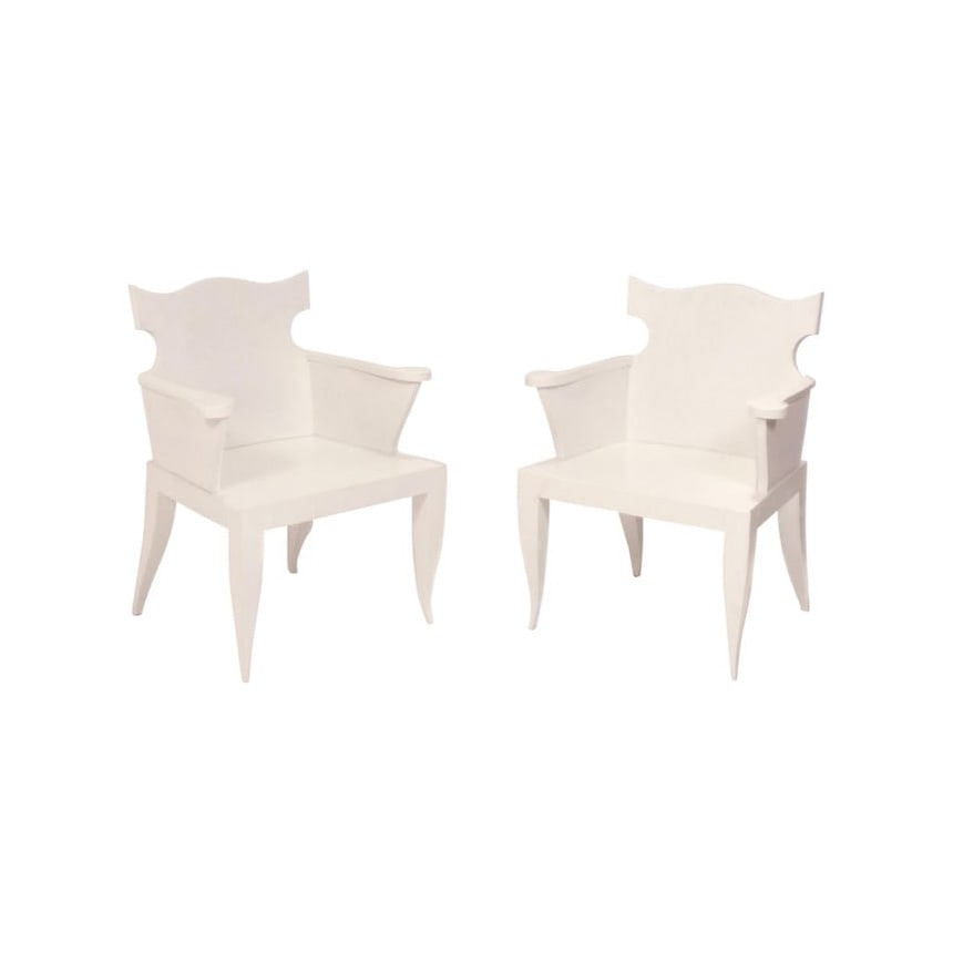 Sculptural Custom Wood Armchairs (1 of 6)