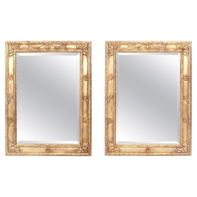Pair of Large Scale Gilt Mirrors with Dove Design (1 of 7)