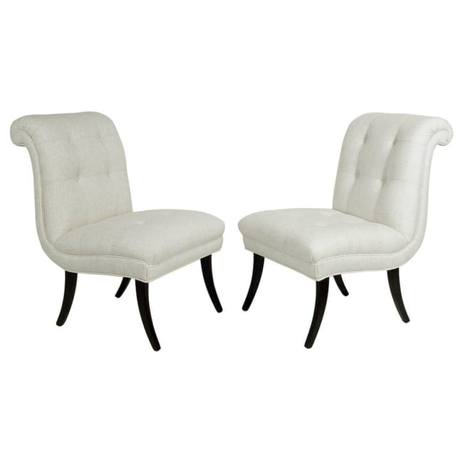 Pair of Curvaceous 1940s Slipper Chairs (1 of 5)