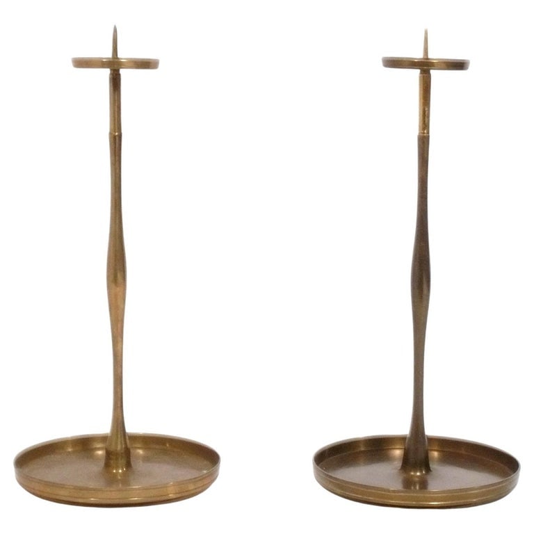 Nelson Rockefeller Collection Asian Inspired Brass Candlesticks (1 of 3)
