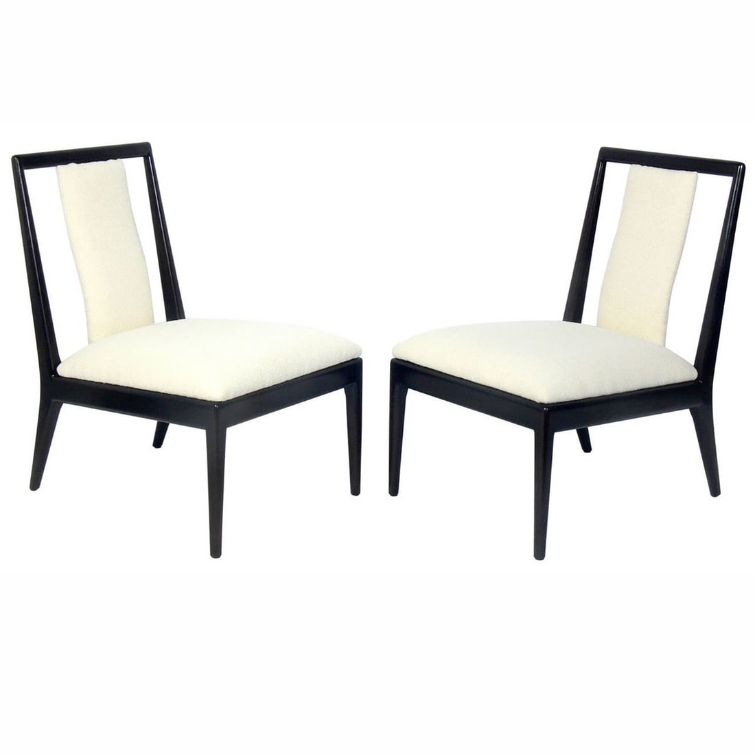 Pair of Mid Century Low Slung Slipper Chairs (1 of 4)