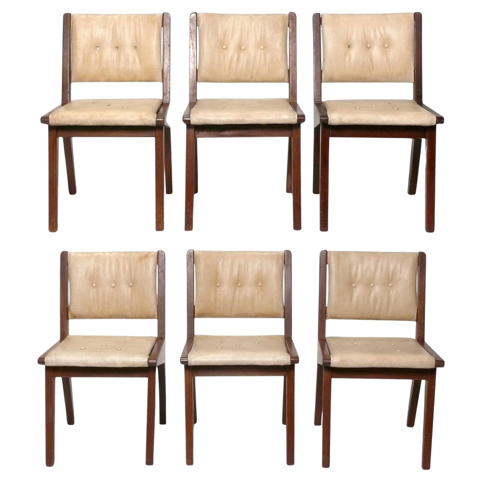 Jens Risom for Knoll Set of 6 Mid Century Modern Dining Chairs (1 of 9)