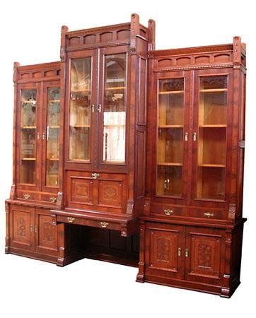 62: Eastlake Bookcase and Desk Combination