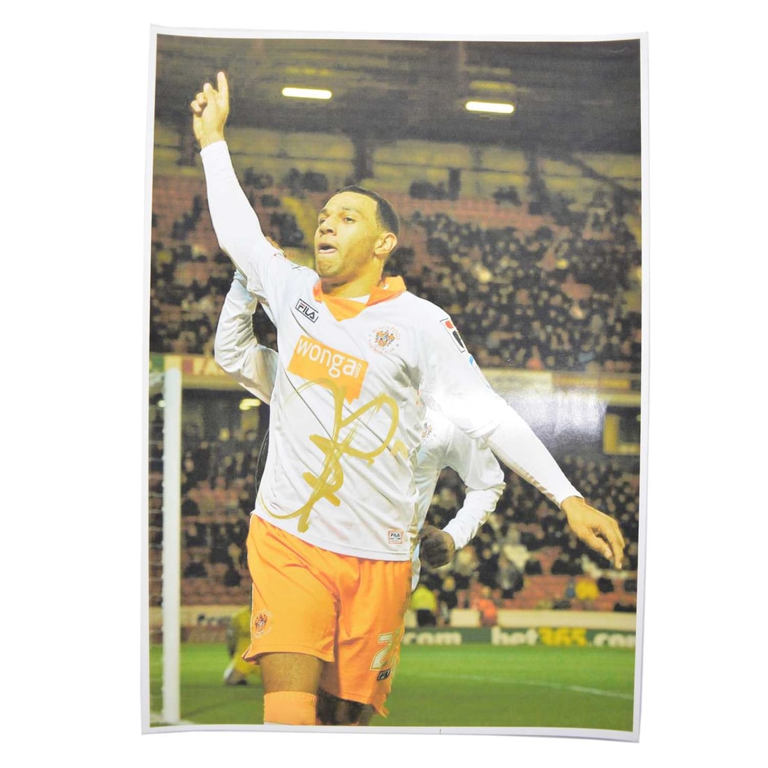 Signed Matt Phillips A4 colour photograph, Blackpool Town: Signed Matt Phillips A4 colour photograph, Blackpool Town