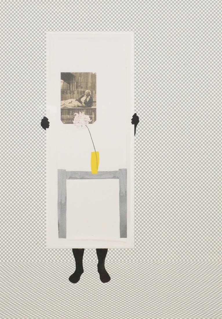 § Frances Stark (b. 1967-) Untitled (Mapplethorpe/ Hockney): Frances Stark (b. 1967-), Untitled (Mapplethorpe/ Hockney), unsigned, lithograph, 59x41,5cm.
