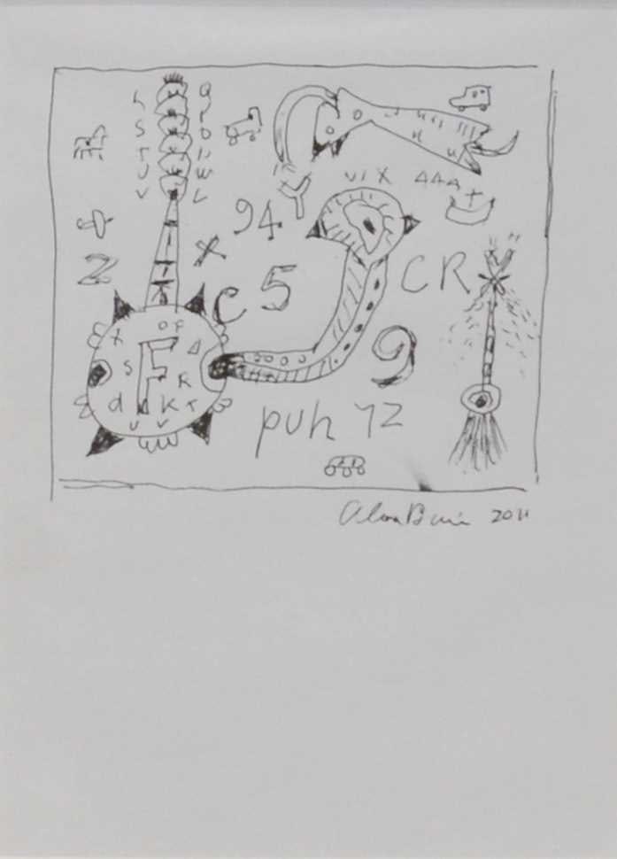 § Alan Davie (1920 - 2014) Untitled (letters and numerals) (1 of 3)
