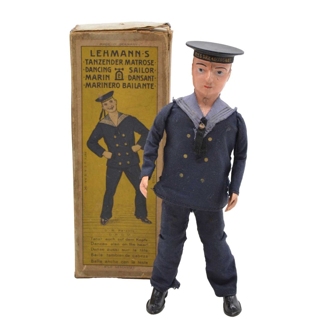 Lehmann's Tinplate Clockwork Dancing Sailor, boxed (1 of 1)