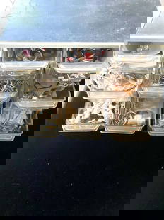 Unsearched Jewelry Lot: This unsearched jewelry lot includes a variety of necklaces, bracelets, rings, pendants, and earrings in mixed styles, materials, and conditions. A treasure trove for crafters, resellers, or collector