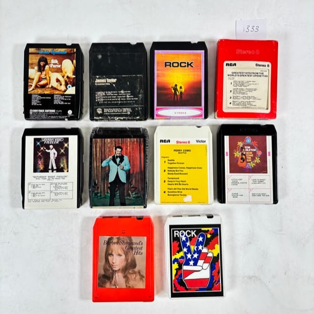 Assorted Vintage 8-Track Tapes Set of 10 Barbra Streisand & More (1 of 2)