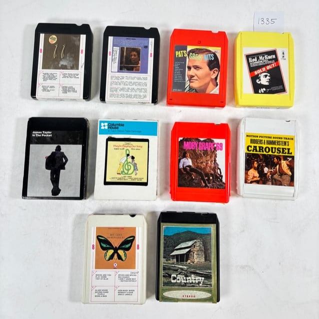 Assorted Vintage 8-Track Tapes Set of 10 Bee Gees & More (1 of 2)