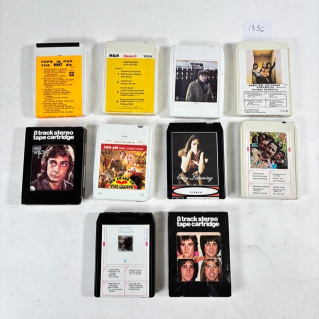 Assorted Vintage 8-Track Tapes Set of 10 Bee Gees & More (1 of 2)