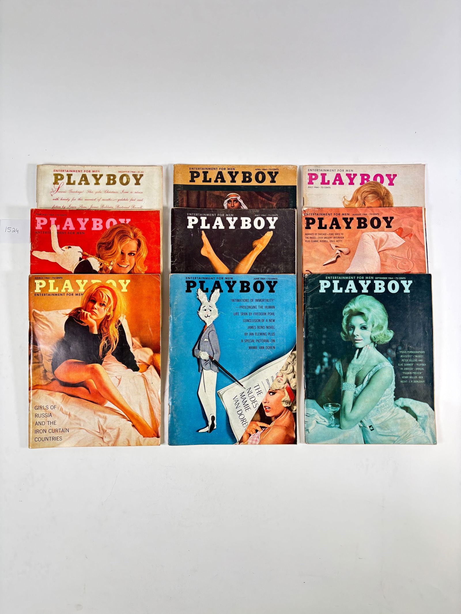 Vintage Playboy Magazines Set of 9 (1964) (1 of 4)
