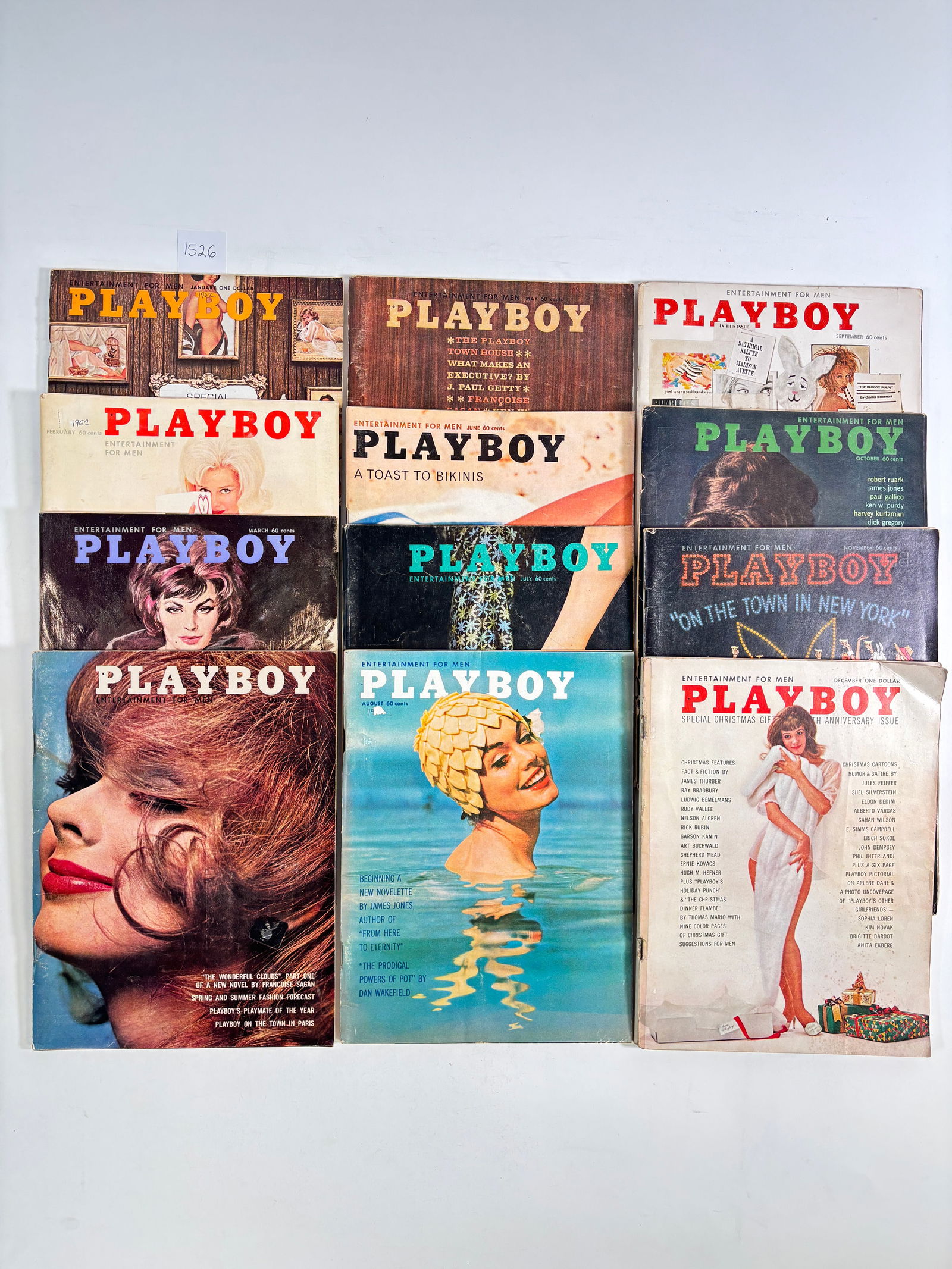 Vintage Playboy Magazines Set of 12 (1962, Whole Year) (1 of 5)