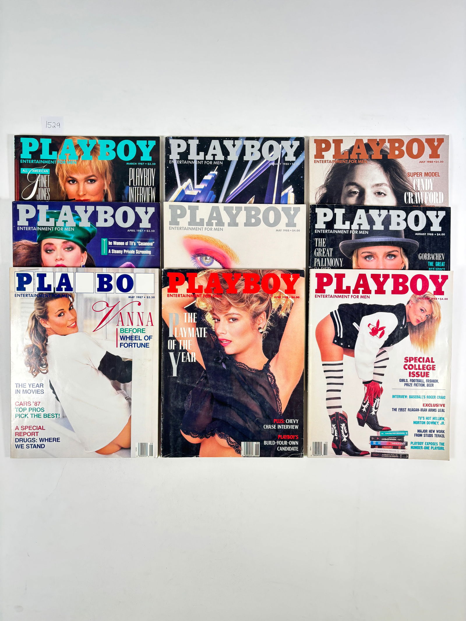 Vintage Playboy Magazines Set of 9 (1987 & 1988) (1 of 4)