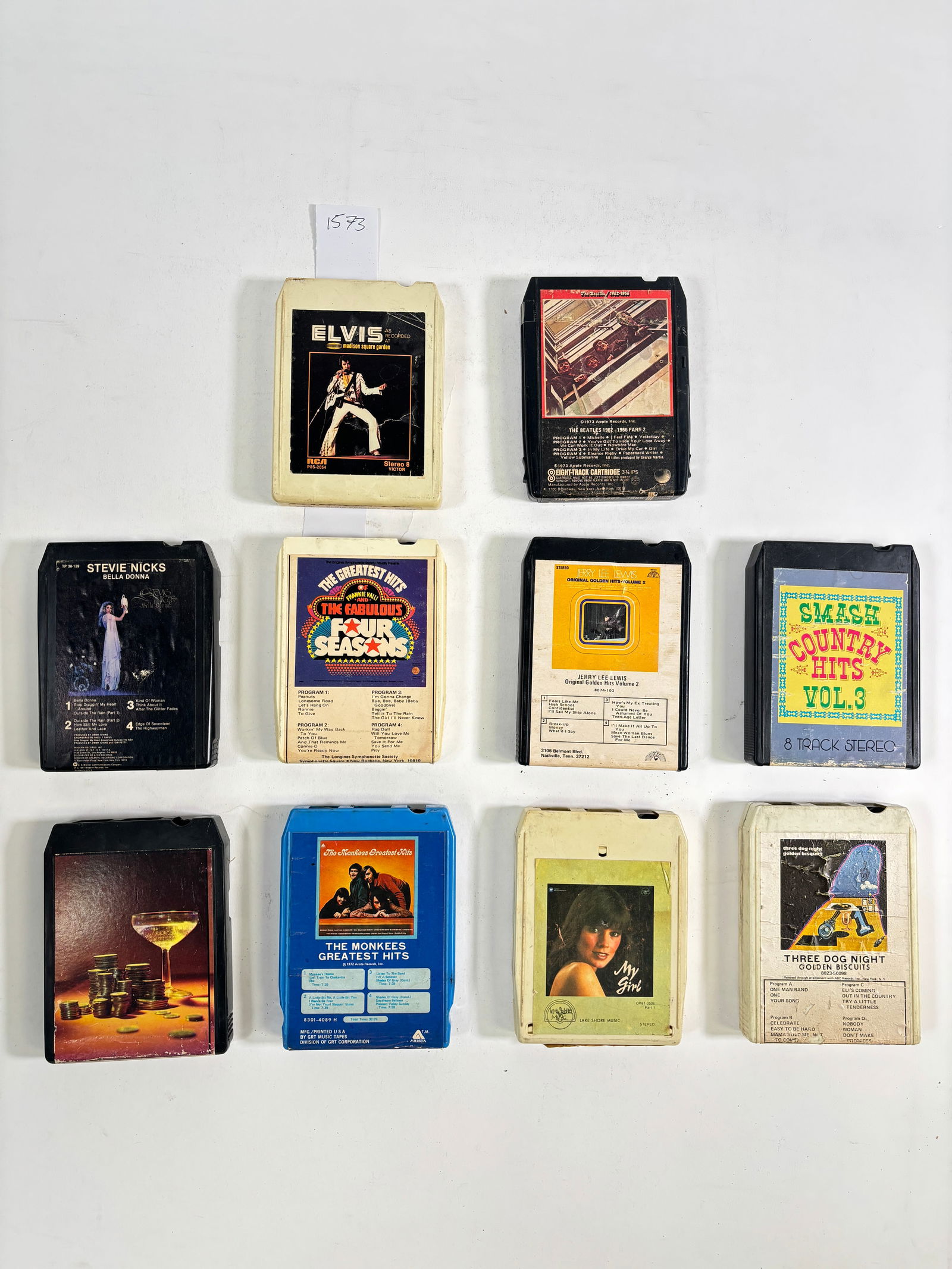Assorted Vintage 8-Track Tapes Set of 10 The Beatles, Elvis Presley & More (1 of 2)