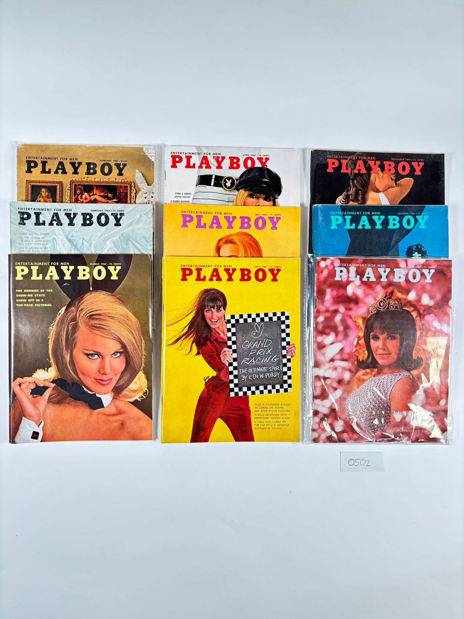 Playboy Magazines Set of 9 (1967) (1 of 4)