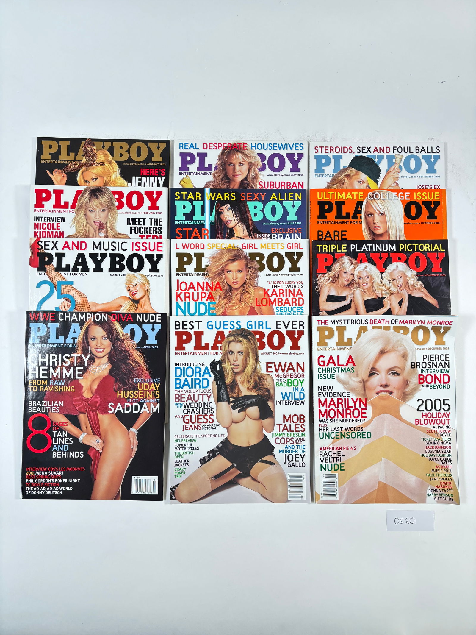 Playboy Magazines Set of 12 (2005) (1 of 4)
