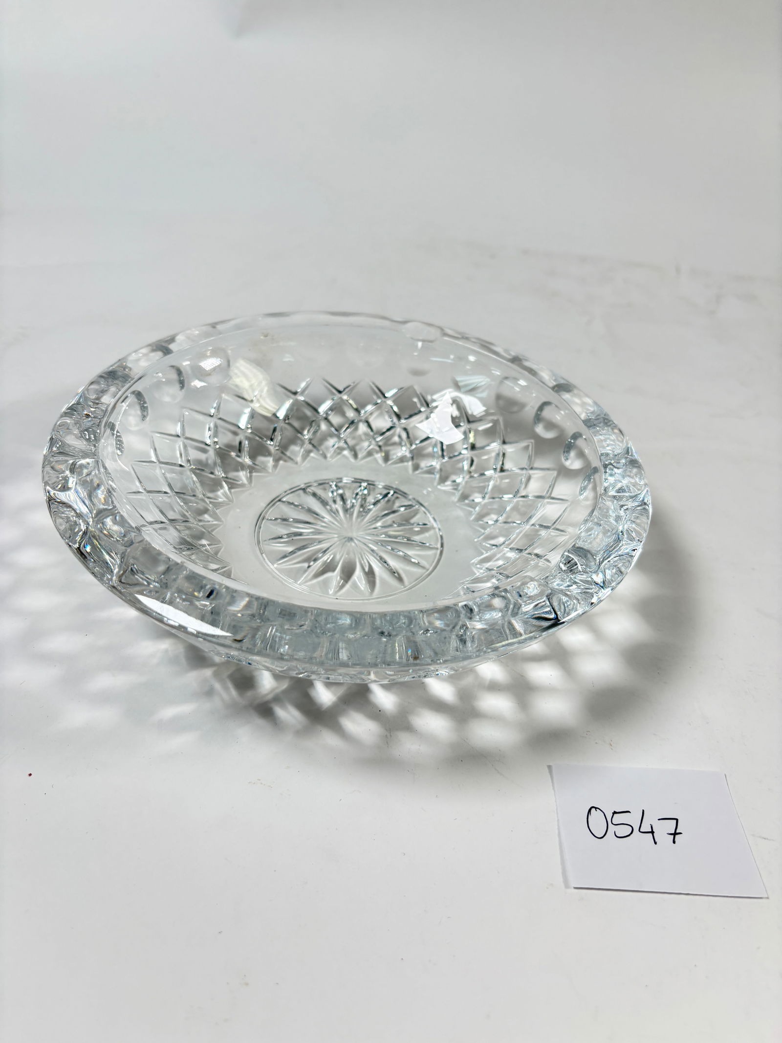 Vintage Princess House Lead Clear Crystal Round Ashtray (1 of 3)
