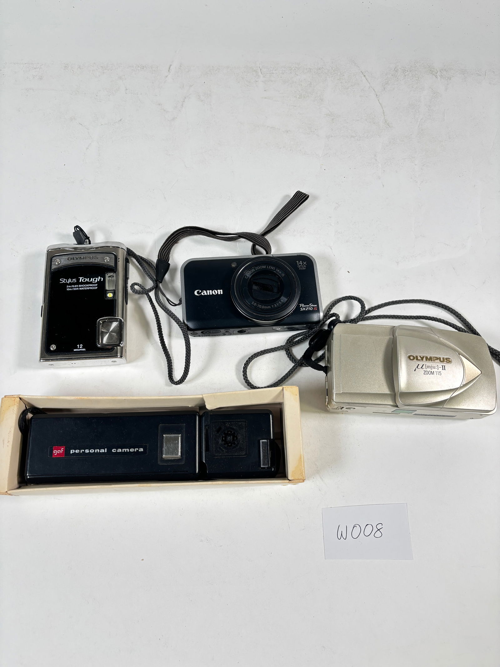 Vintage Digital and Film Cameras Set of 4 Canon, Olympus (1 of 4)