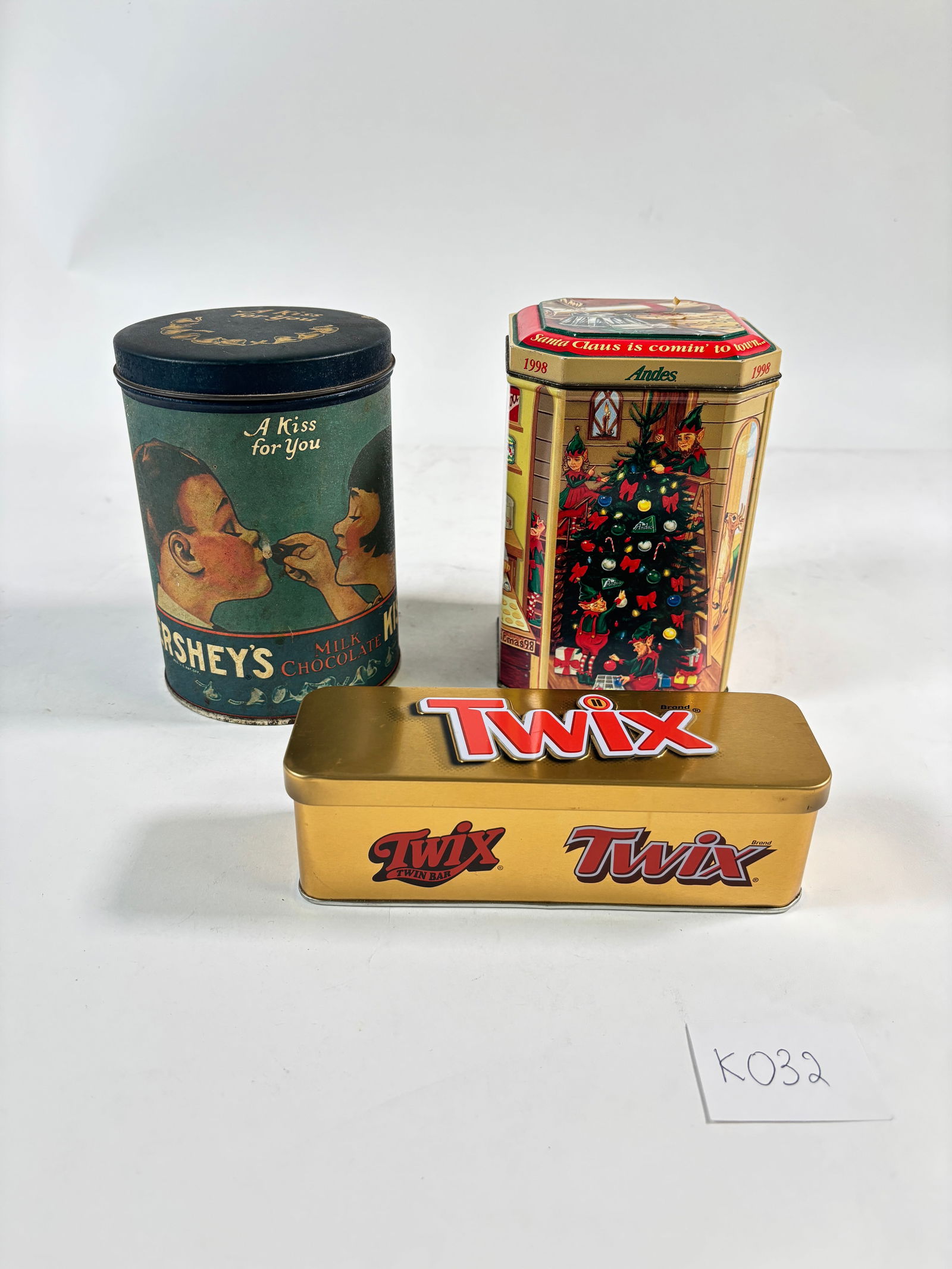 Vintage Storage Tins Set of 3 (Hershey's, Twix, Andes Mints) (1 of 4)
