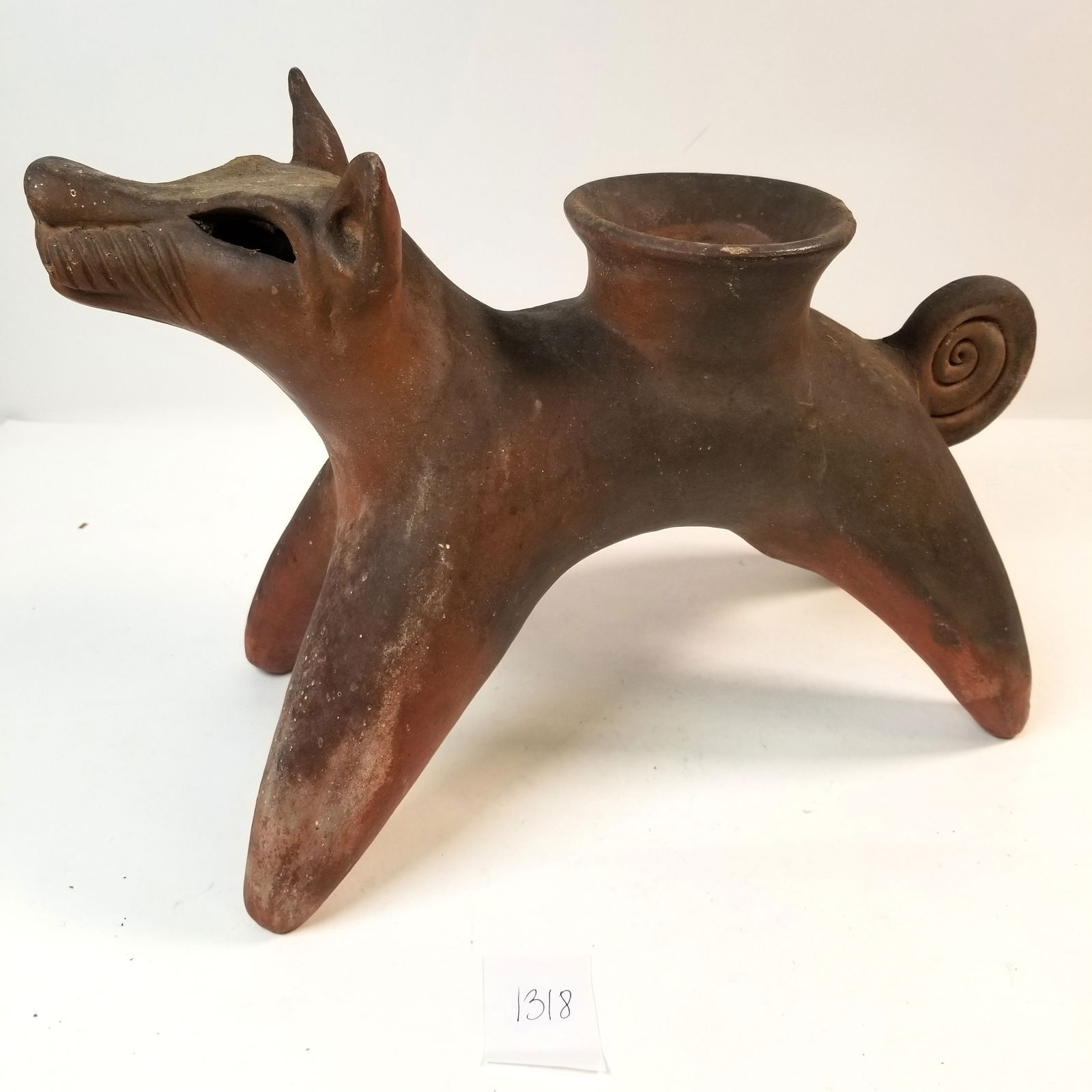 Vintage  Large Red Clay Dog (1 of 6)