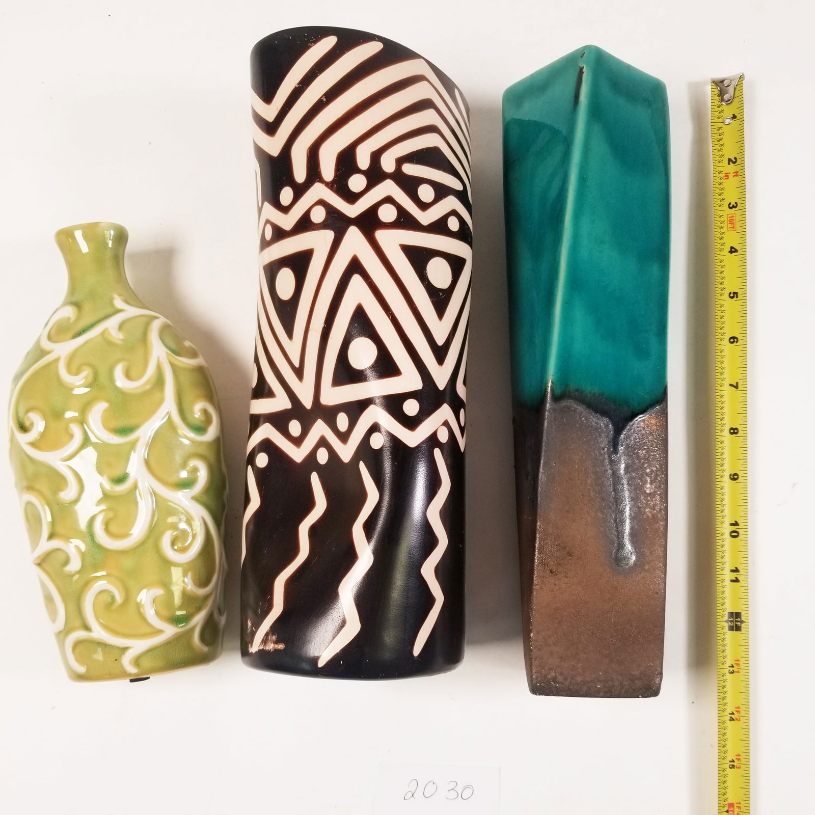Trio of Distinctive Ceramic Vases ? Eclectic Designs (1 of 5)