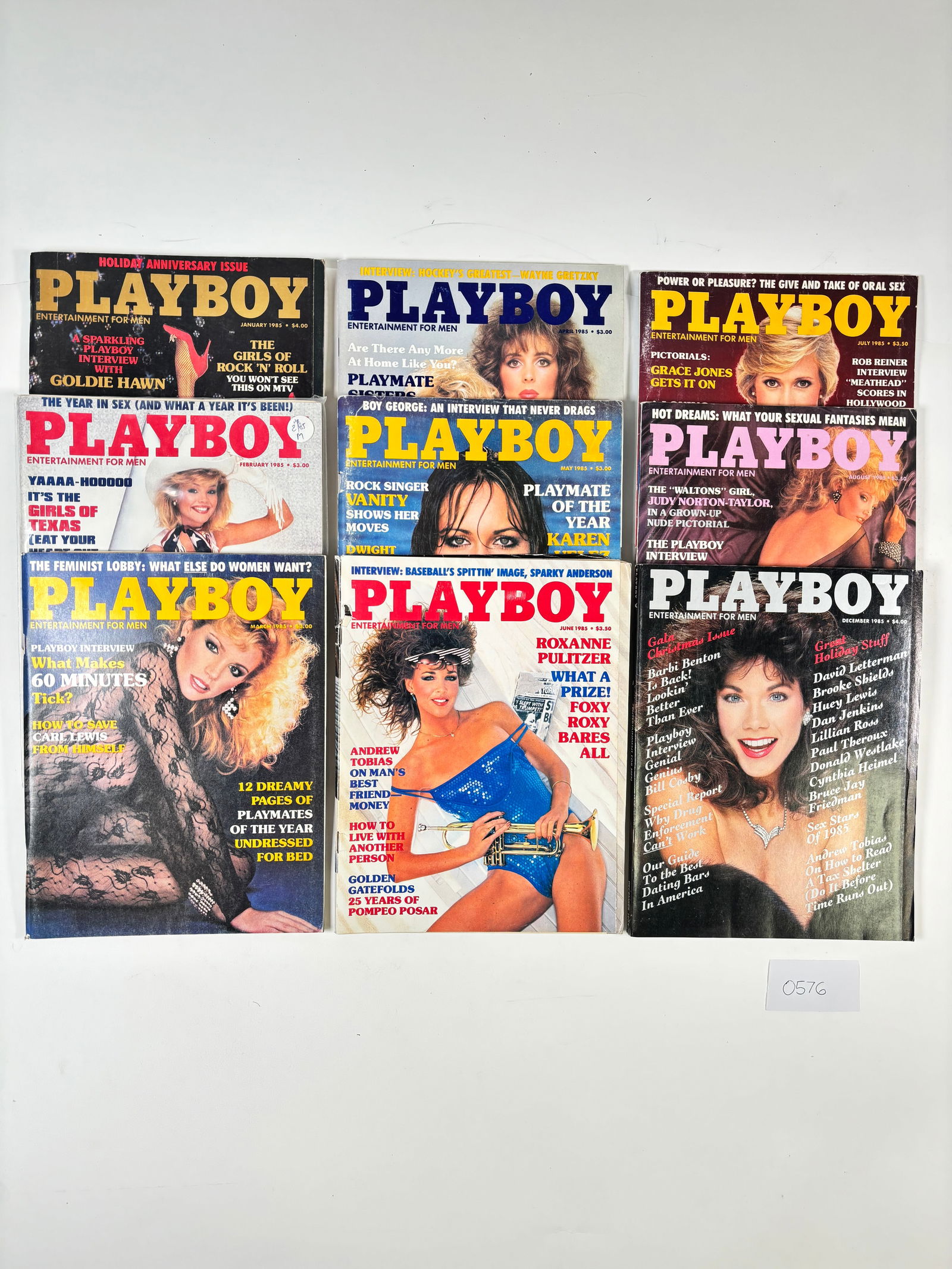 Vintage Playboy Magazines Set of 9 (1985) (1 of 4)