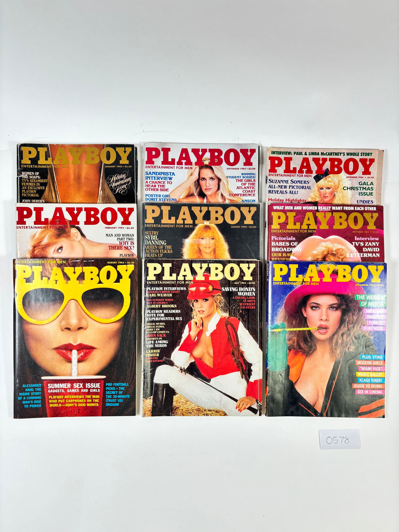 Vintage Playboy Magazines Set of 9 (1982-1985) (1 of 4)