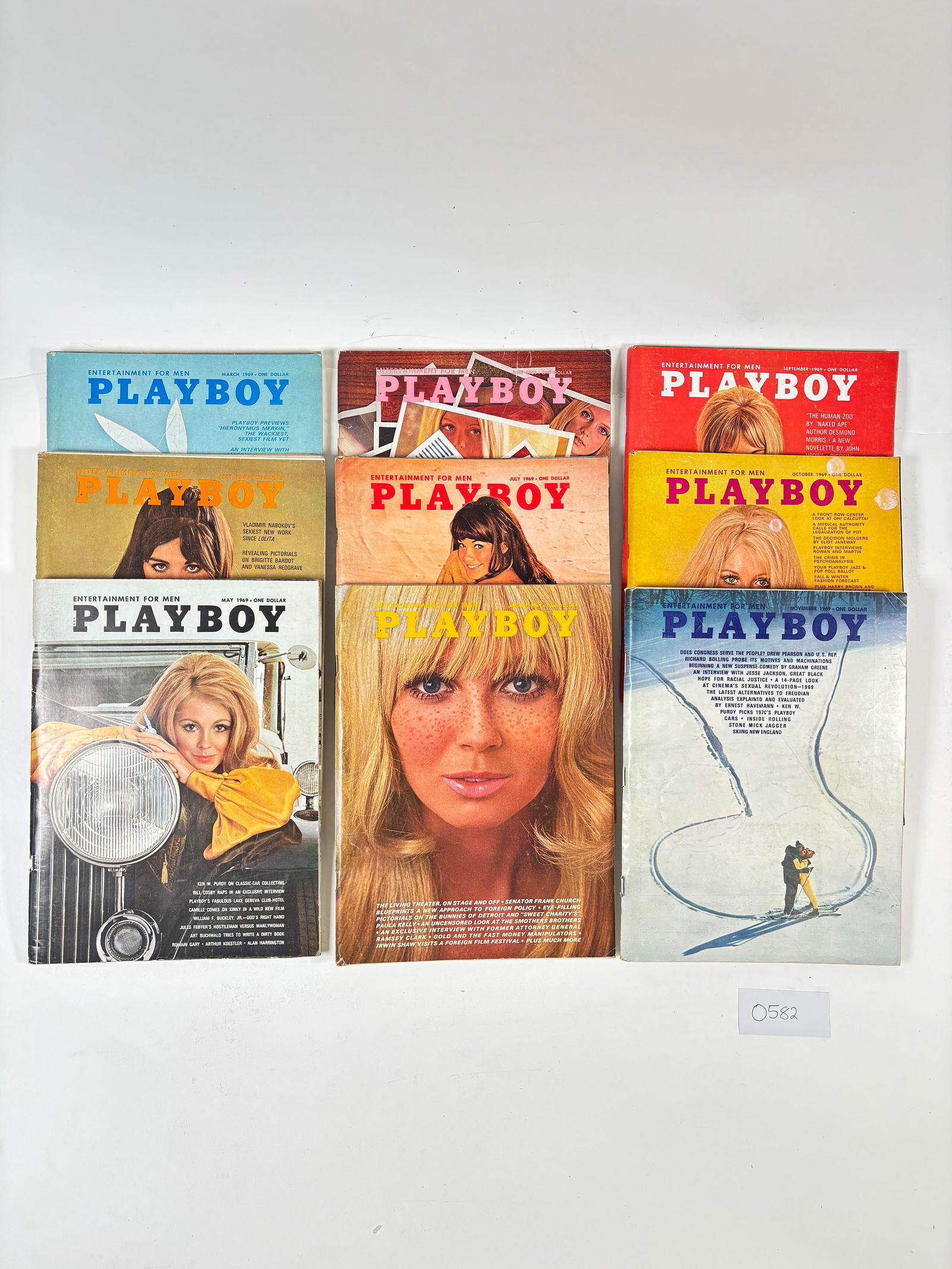 Vintage Playboy Magazines Set of 9 (1969) (1 of 4)