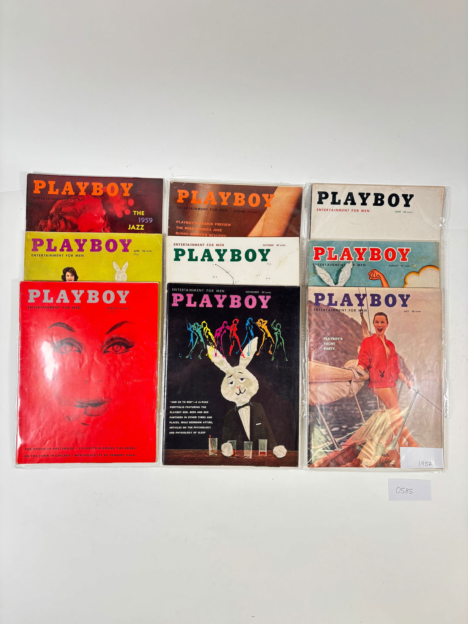 Vintage Playboy Magazines Set of 9 (1957-1959) (1 of 4)