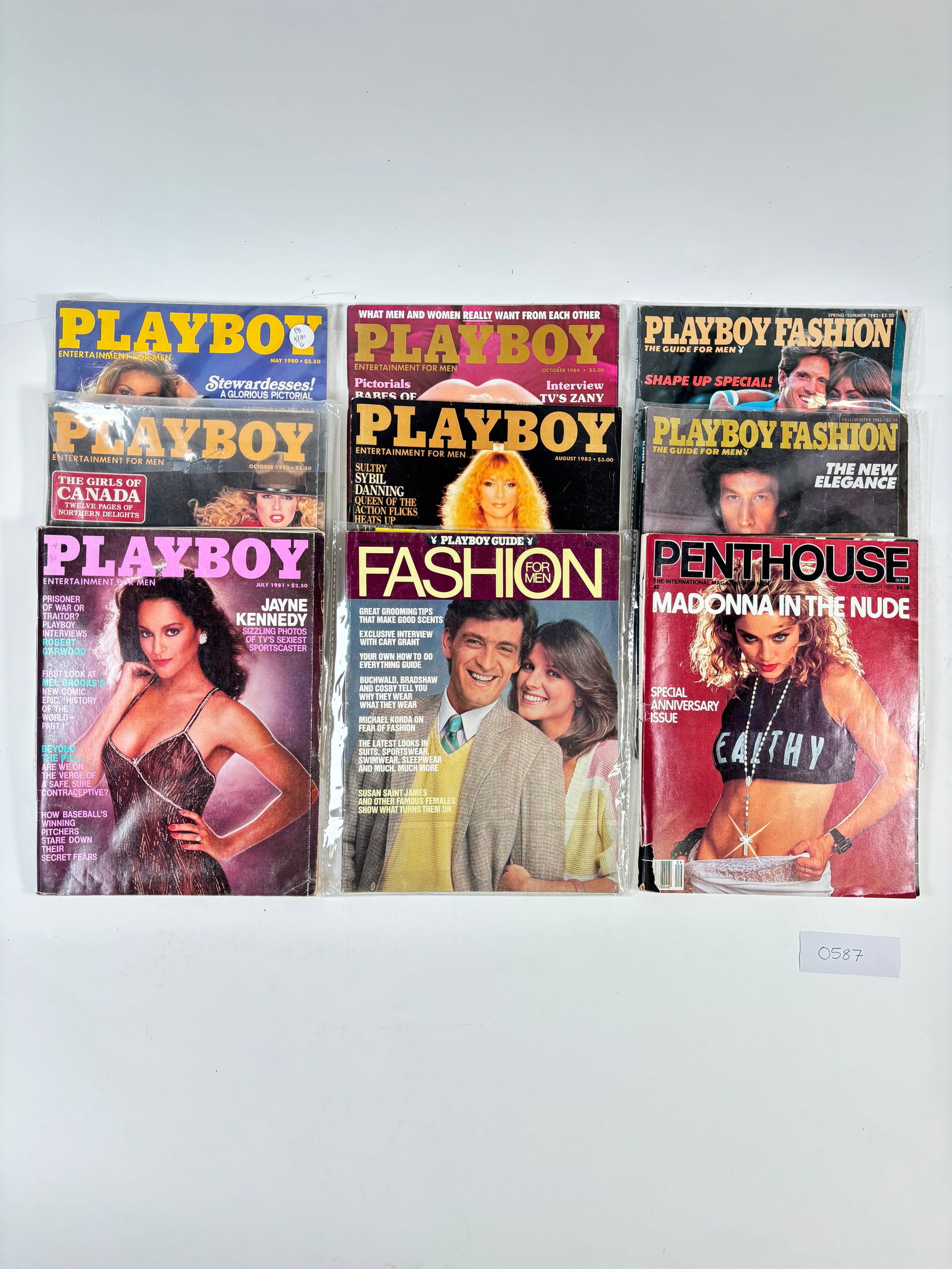 Assortment of Vintage Adult Magazines Set of 9 (Playboy, Penthouse): Vintage Playboy Magazines and Penthouse – Sold as-is. Condition varies; see photos for details and specific months.