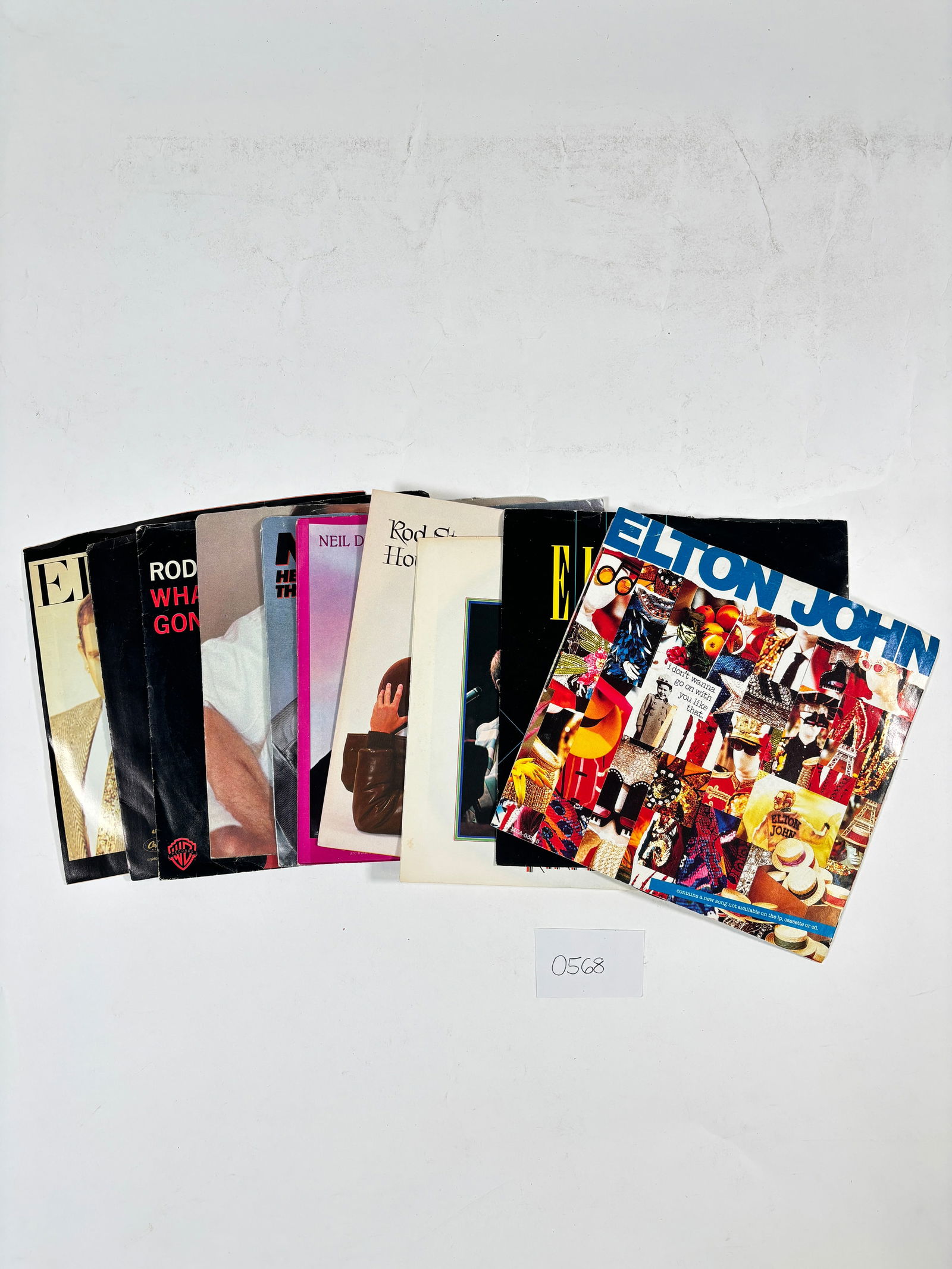 Assorted Vintage 45 RPM Vinyl Records Set of 10 Elton John, Rod Stewart, Neil Diamond (1 of 7)