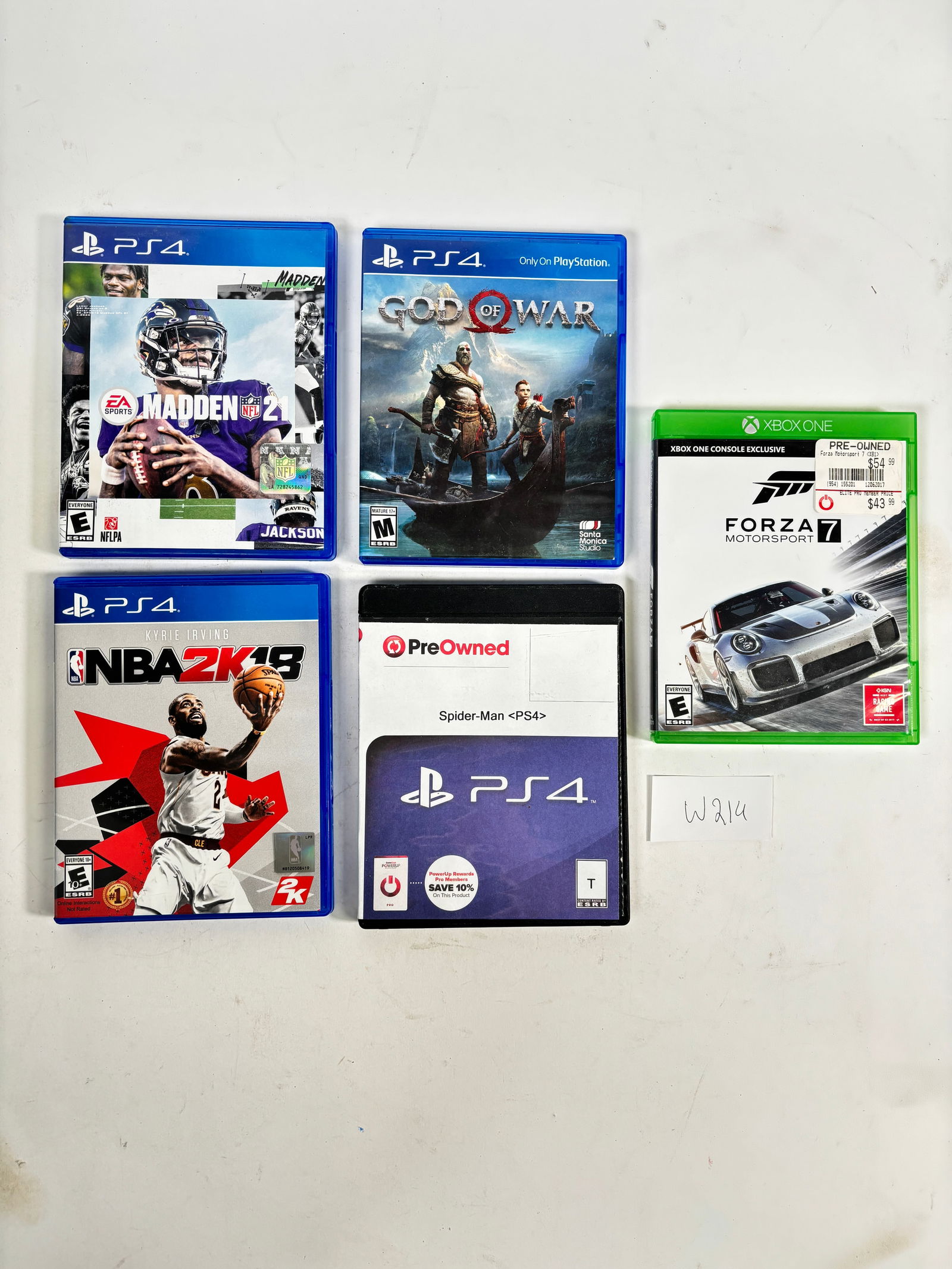 Assortment of PS4 and Xbox Games Set of 5 (NBA2K18, Madden NFL 21, God of War and more) (1 of 2)