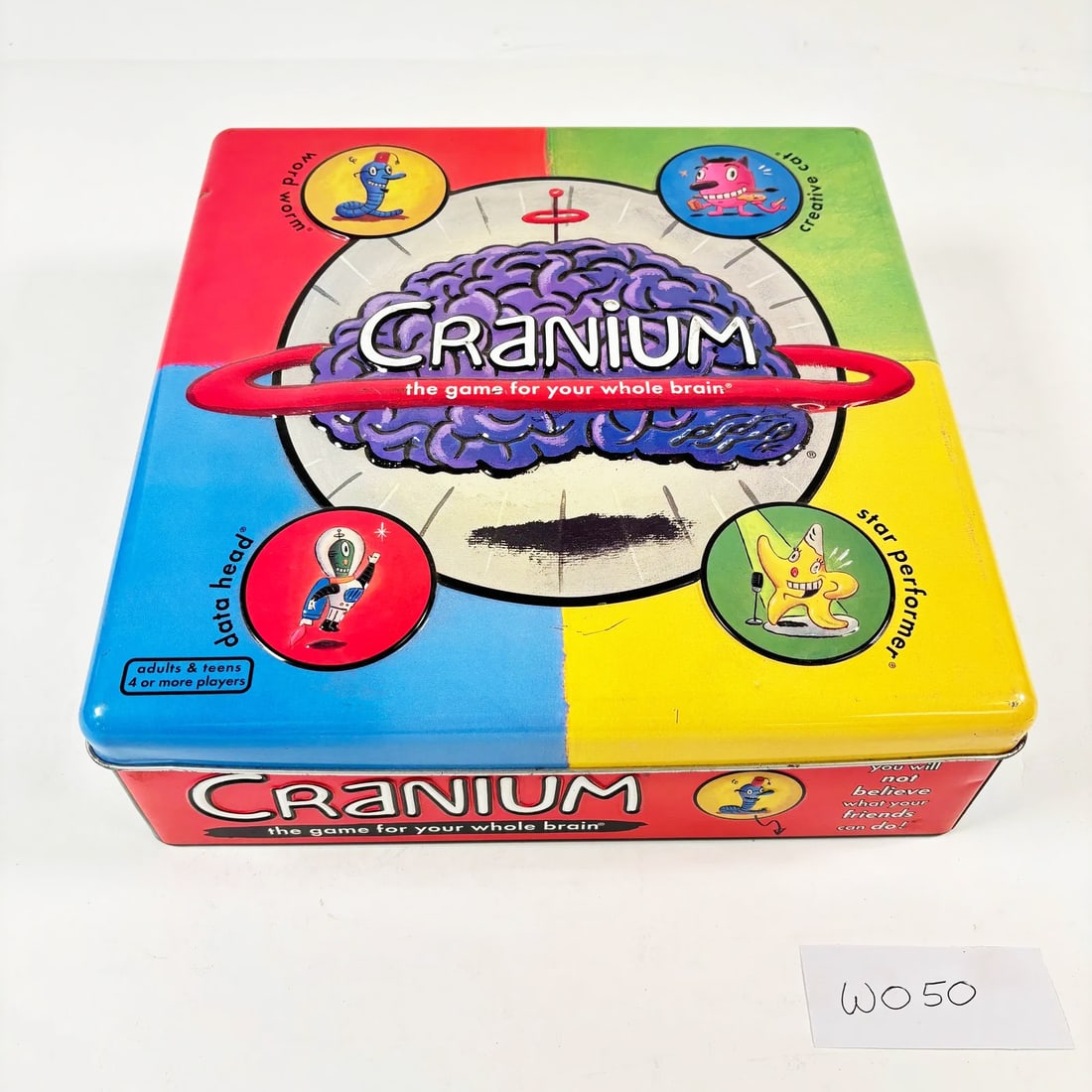 Vintage Cranium Board Game by Hasbro Tin Case: Vintage Cranium Board Game by Hasbro Tin Case Sold as-is, condition varies. See photos for details.