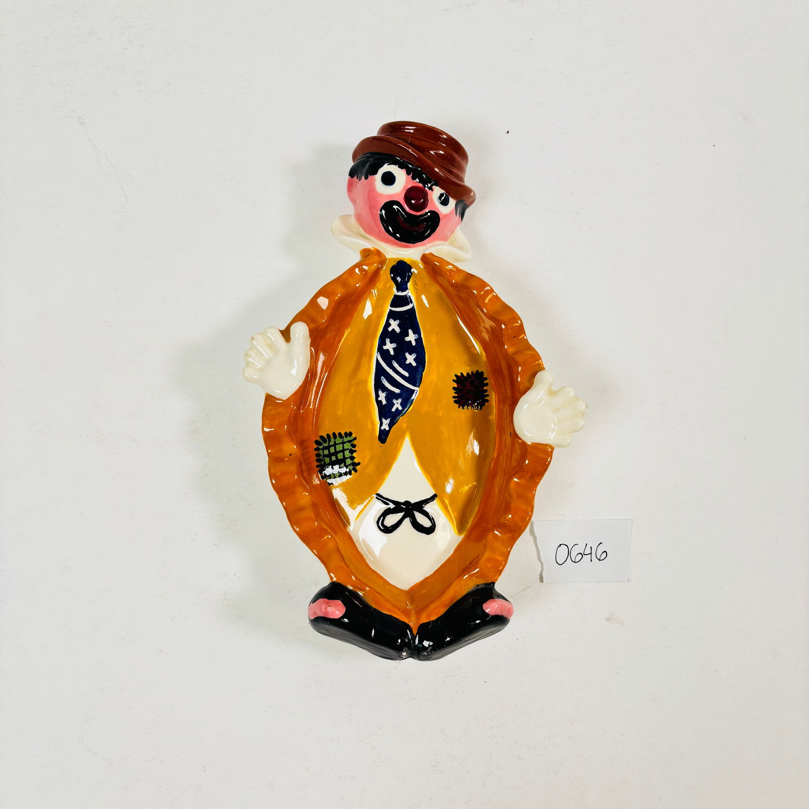 Vintage Drunk Clown Ceramic Ashtray (1 of 3)