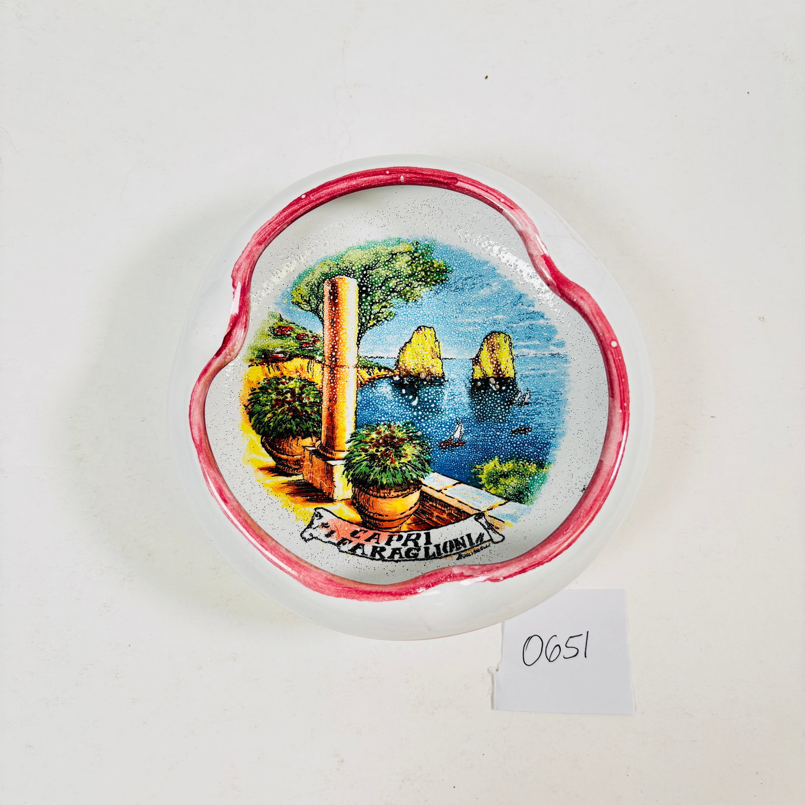 Vintage Uniquely Shaped Souvenir Ashtray: Capri Faraglioni: Vintage Uniquely Shaped Souvenir Ashtray: Capri Faraglioni See photos for details and condition. Sold as-is.