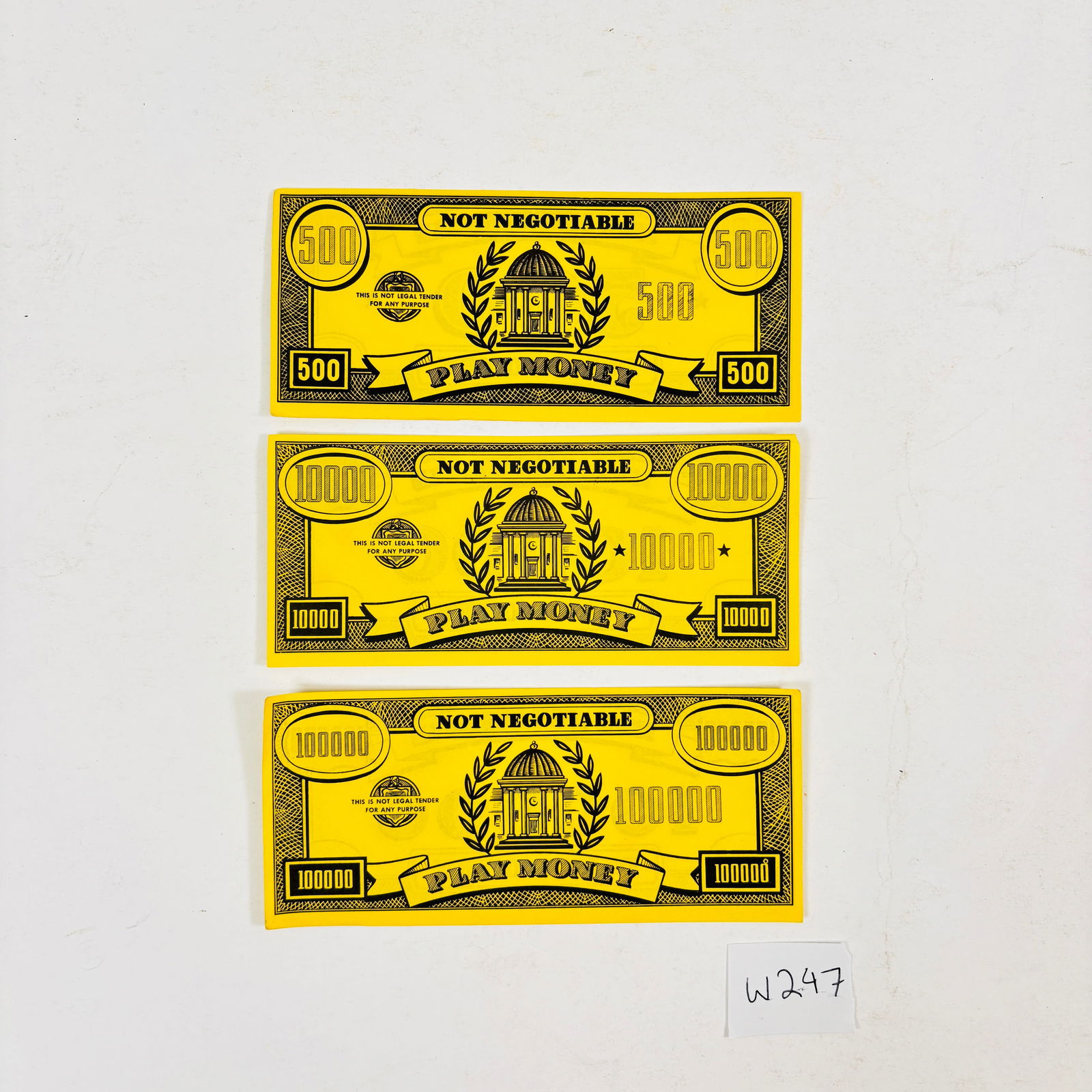 Rare 1950s-1960s Play Money possibly E.E. Fairchild Corp. (1 of 2)