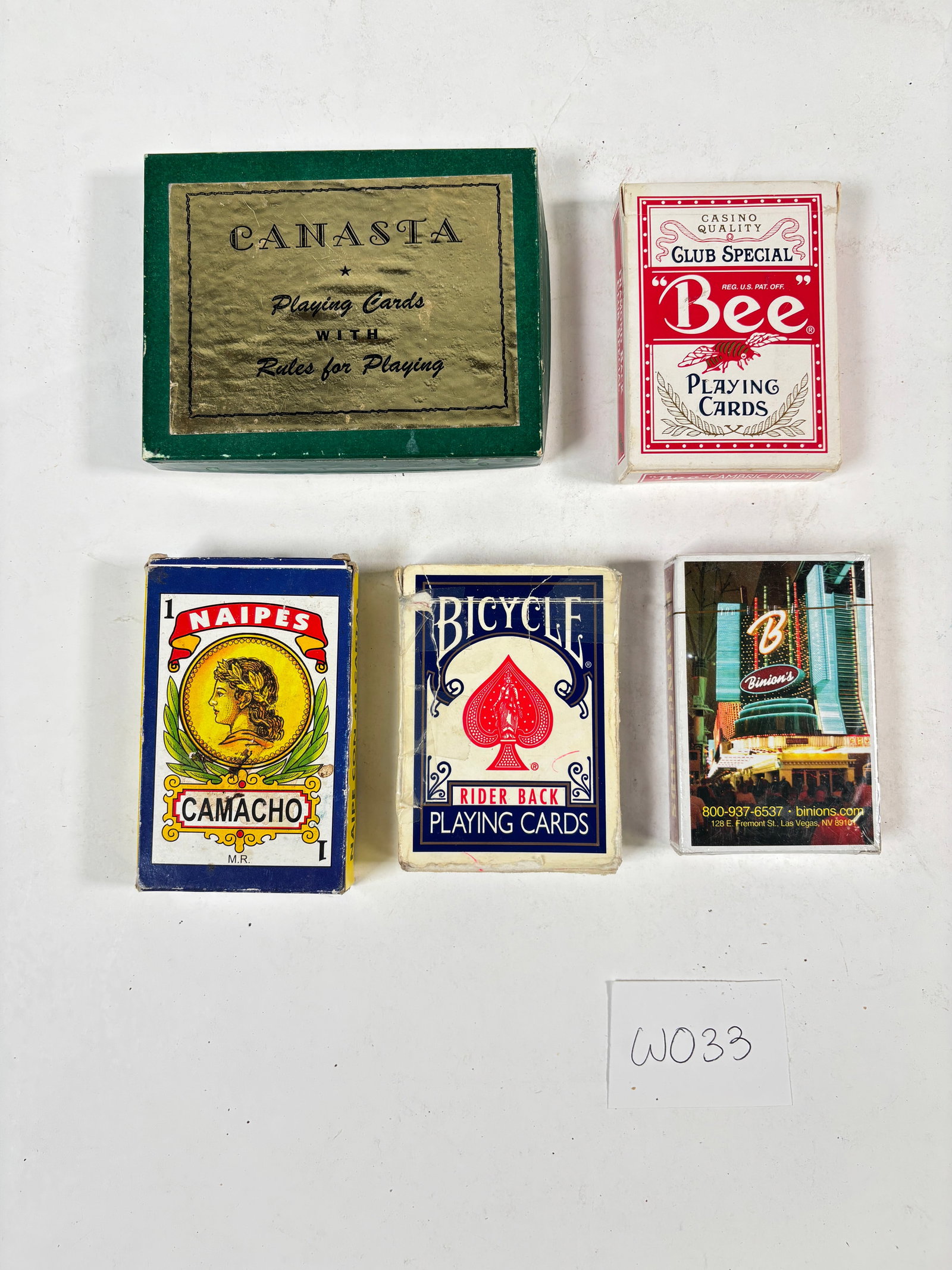 Vintage Playing Cards Set of 5: Assorted set of 5 vintage playing card decks. Unique designs and themes. Refer to attached photos for details.