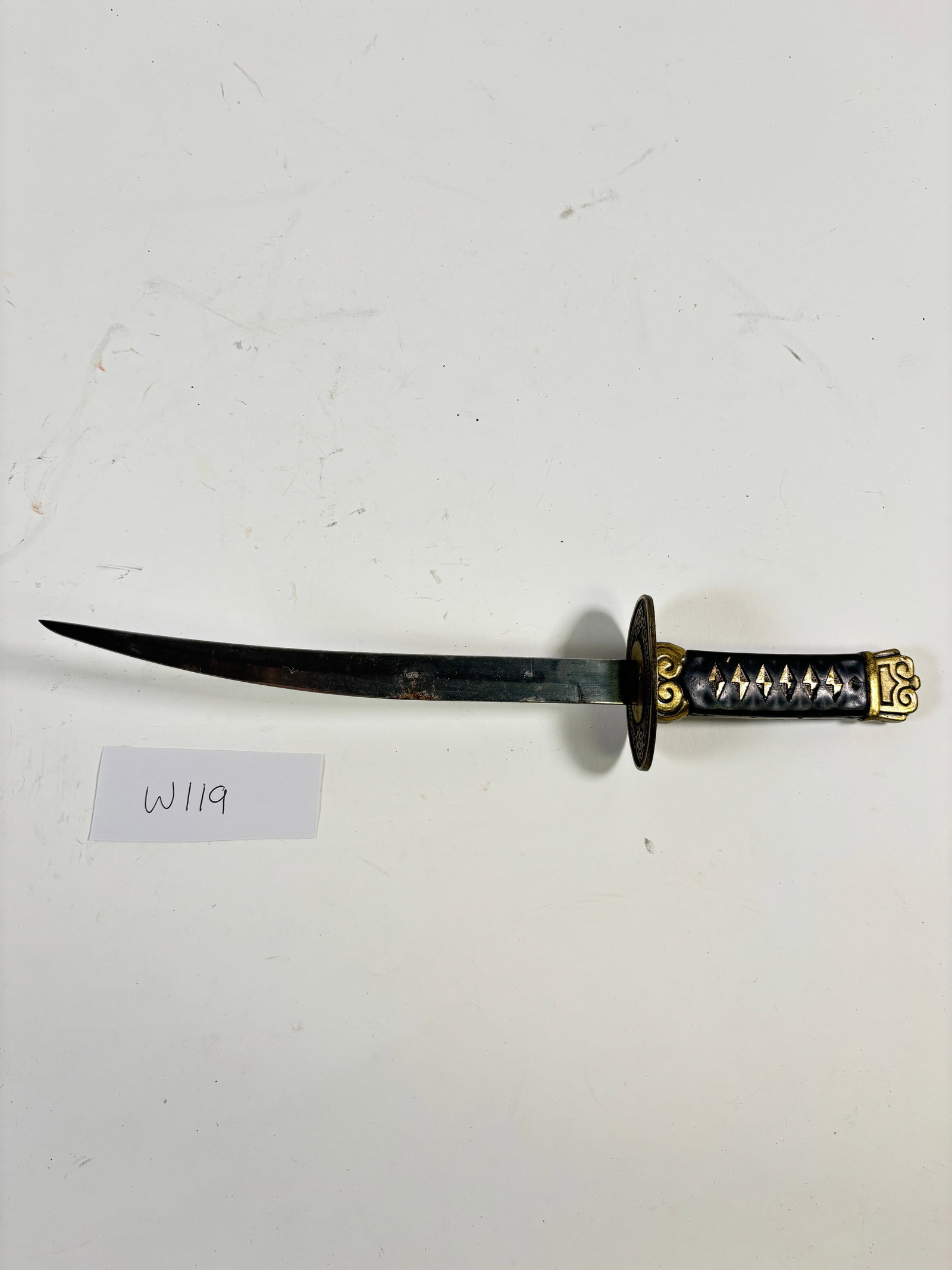 Small Japanese Ornamental Sword Knife: Small Ornamental Sword Knife - Sold as-is, condition varies. See photos for details.