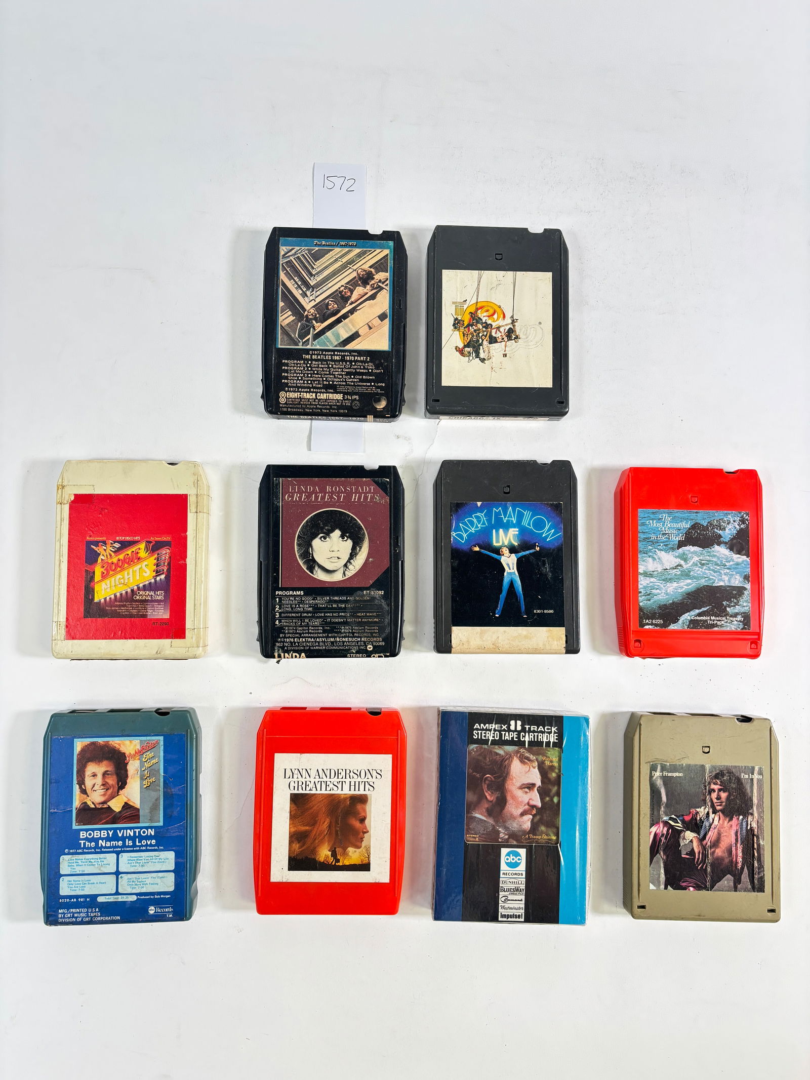Assorted Vintage 8-Track Tapes Set of 10 The Beatles, Chicago & More (1 of 2)