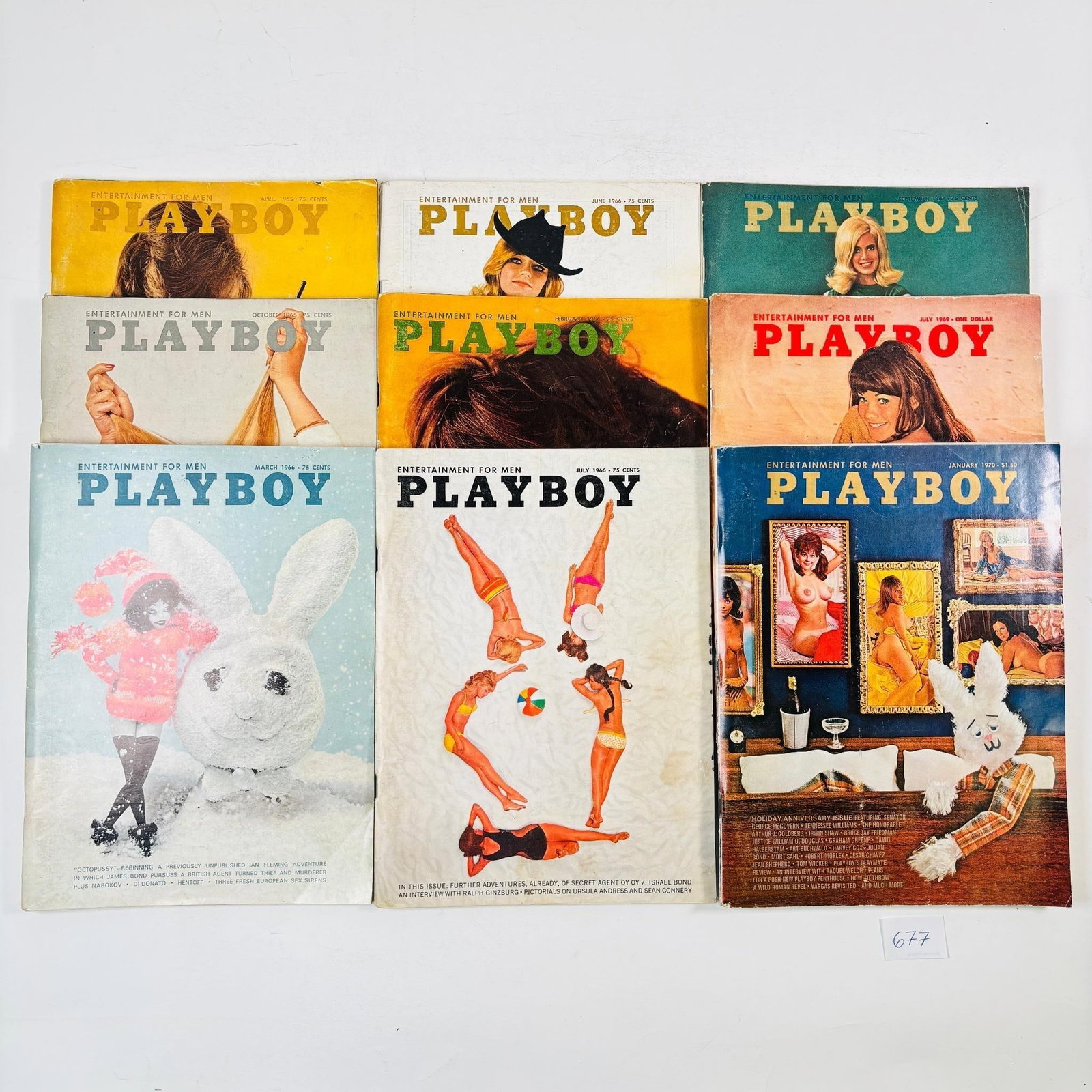 Vintage Playboy Magazines Set of 9 (1965-1970) (1 of 8)
