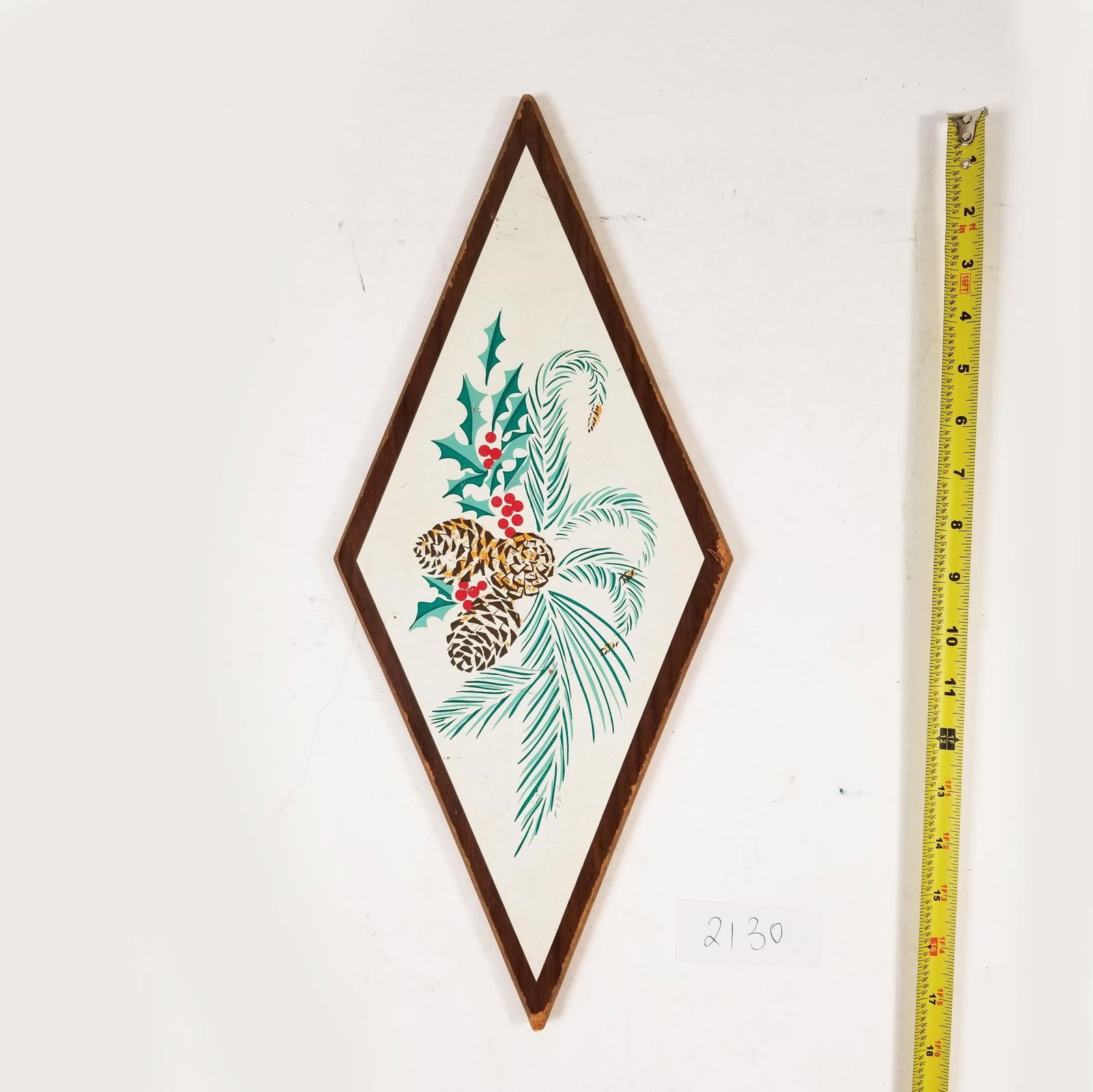 Mid Century Turner Framed Wall Accessory Pine... (1 of 3)