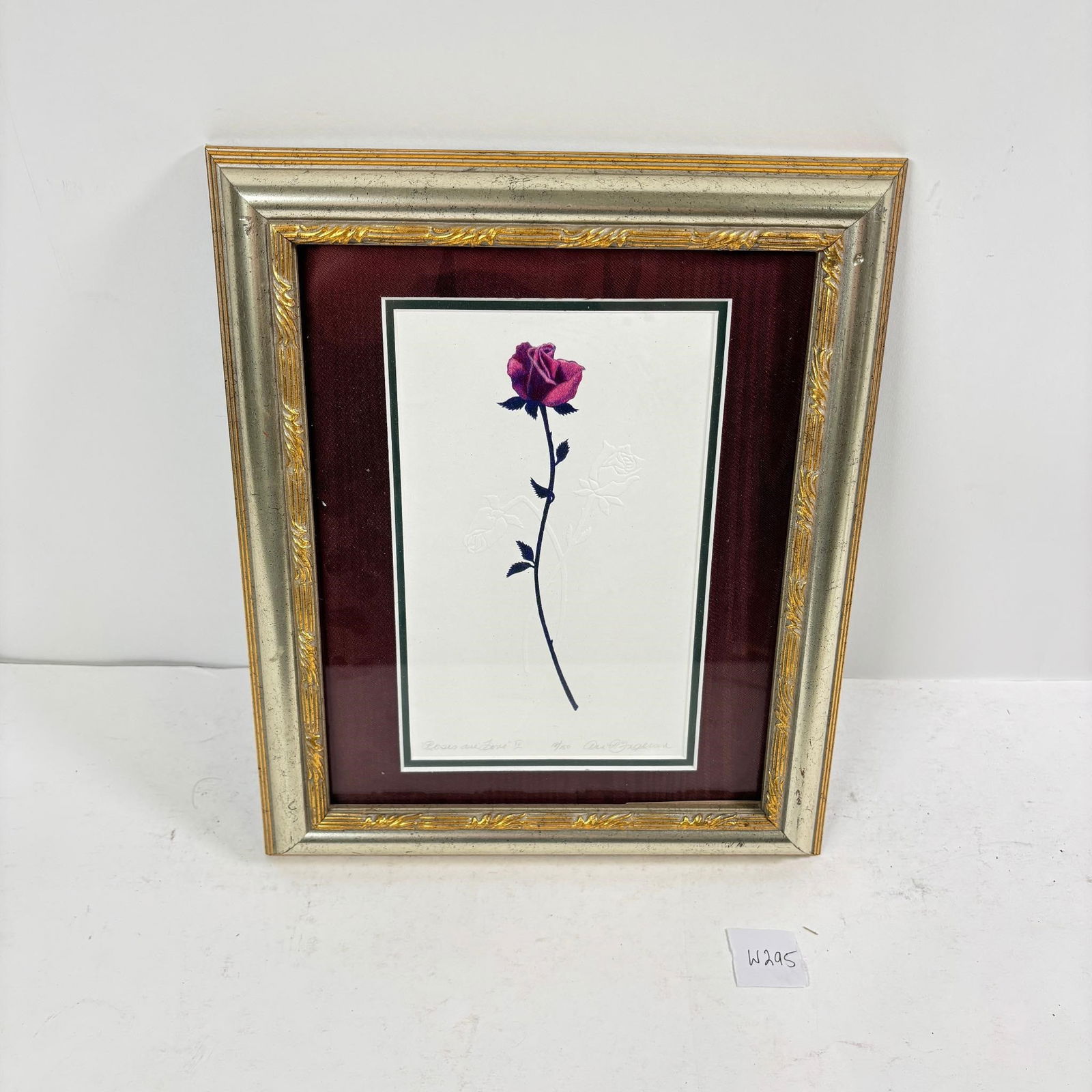 Framed Single Rose Still Life Print (1 of 3)