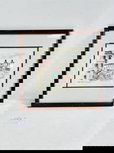 Roma Plaza Di Sphgnia Art Watercolor Piece: Roma Piazza di Spagna Art Piece Beautiful depiction of the iconic Spanish Steps in Rome. Condition varies; please refer to photos for details